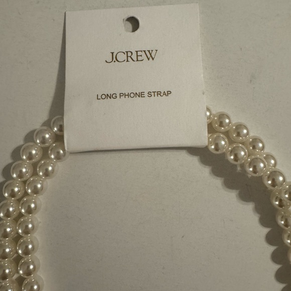 J. Crew Accessories - J. Crew Long Phone Strap Classic Cream Pearl Necklace